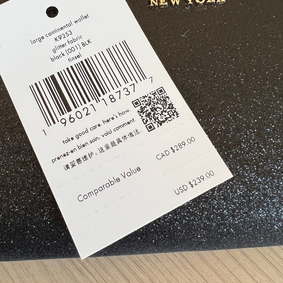 Kate Spade Penny Saffiano leather PVC Glitter Large Tote handbag+Wallet NWT - Picture 11 of 13